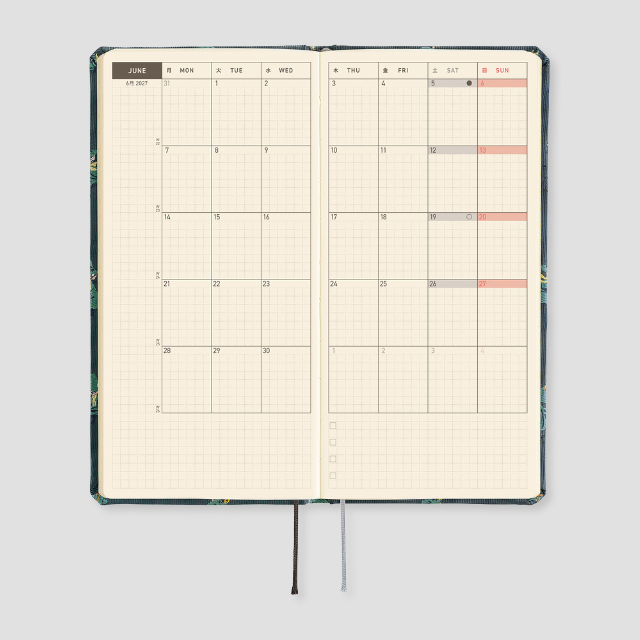 Hobonichi Taschenplaner 2027 Weeks Moomin: A Day in the Life of Snufkin (engl.)