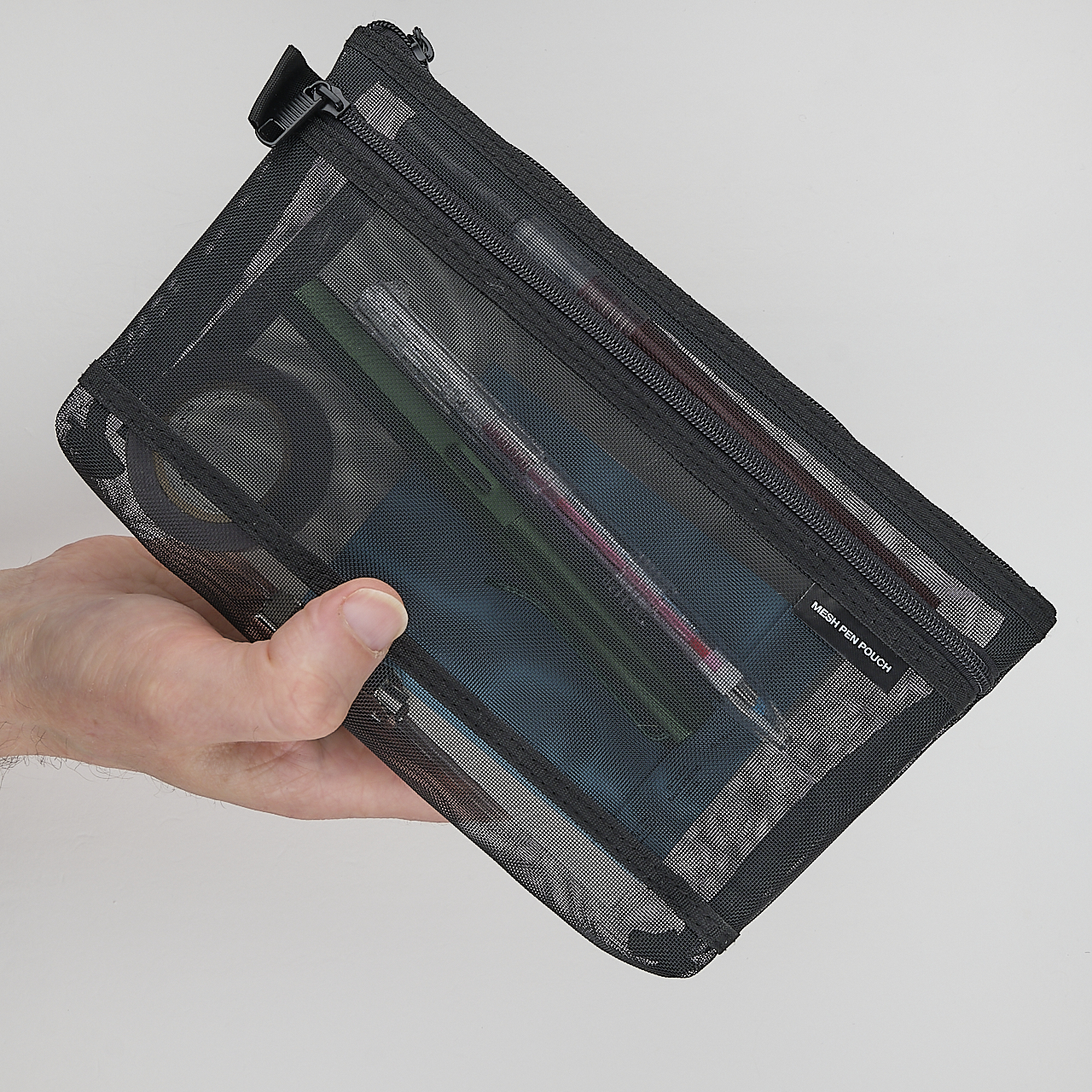 Midori Mäppchen Mesh Pen Pouch schwarz