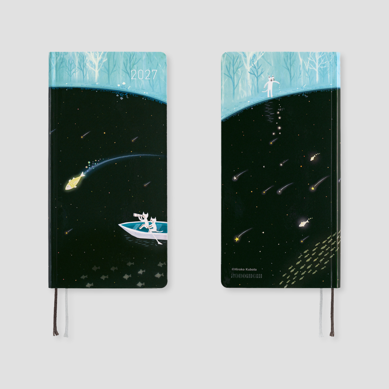 Hobonichi Taschenplaner 2027 Weeks Hiroko Kubota: Meteor Shower in the Light Blue Forest (engl.)