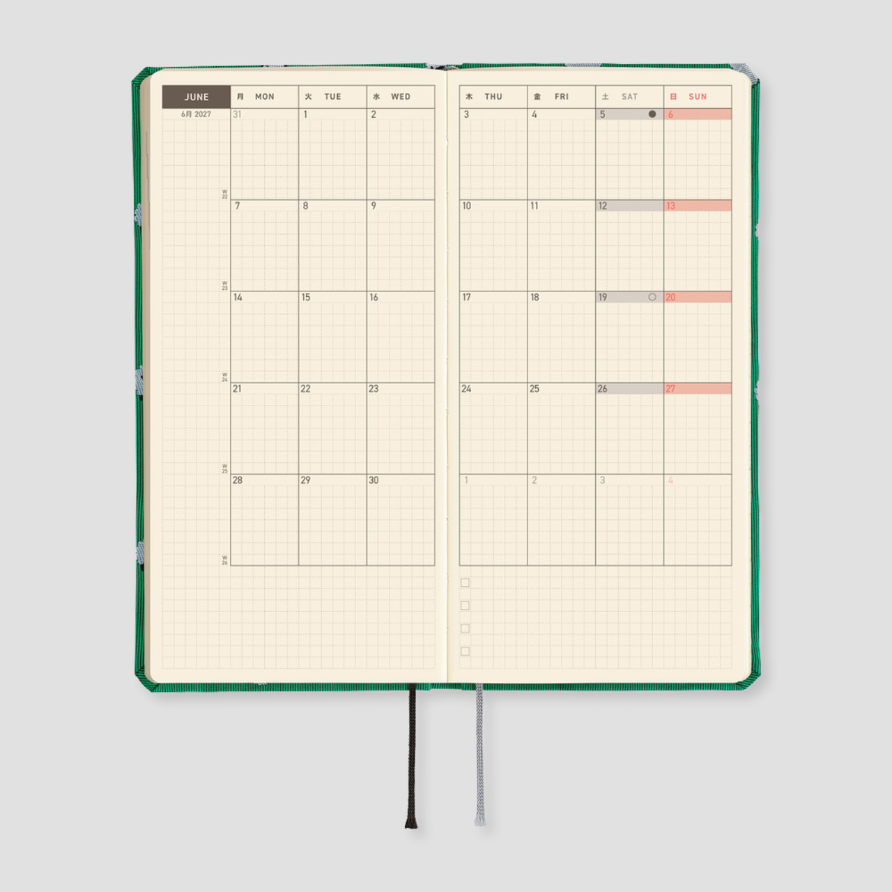Hobonichi Taschenplaner 2027 Weeks Bow & Tie: Sheep Sheep Sheep (engl.)