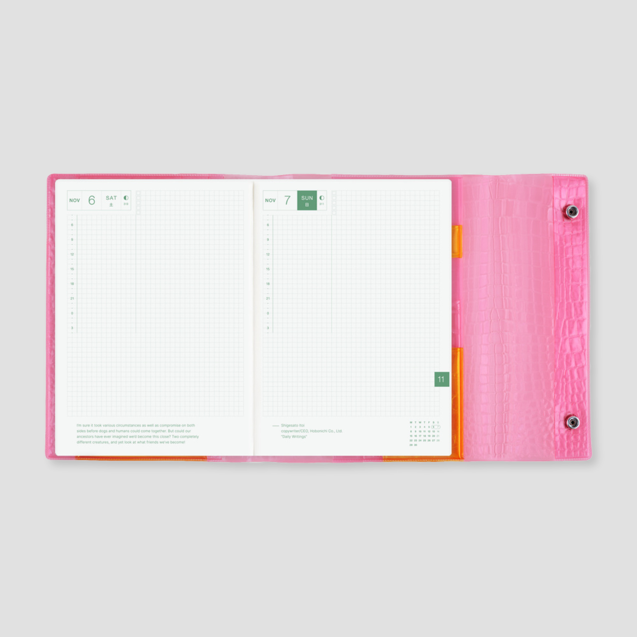 Hobonichi Cover beautiful people: Nothing to Hide - Pink (A5)
