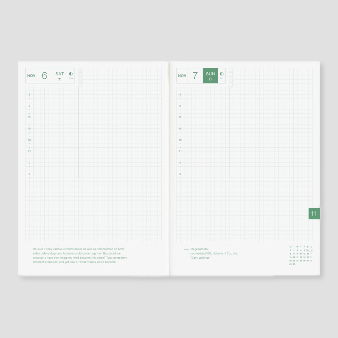 Hobonichi Planner Techo 2027 Cousin Book (A5, eng.)