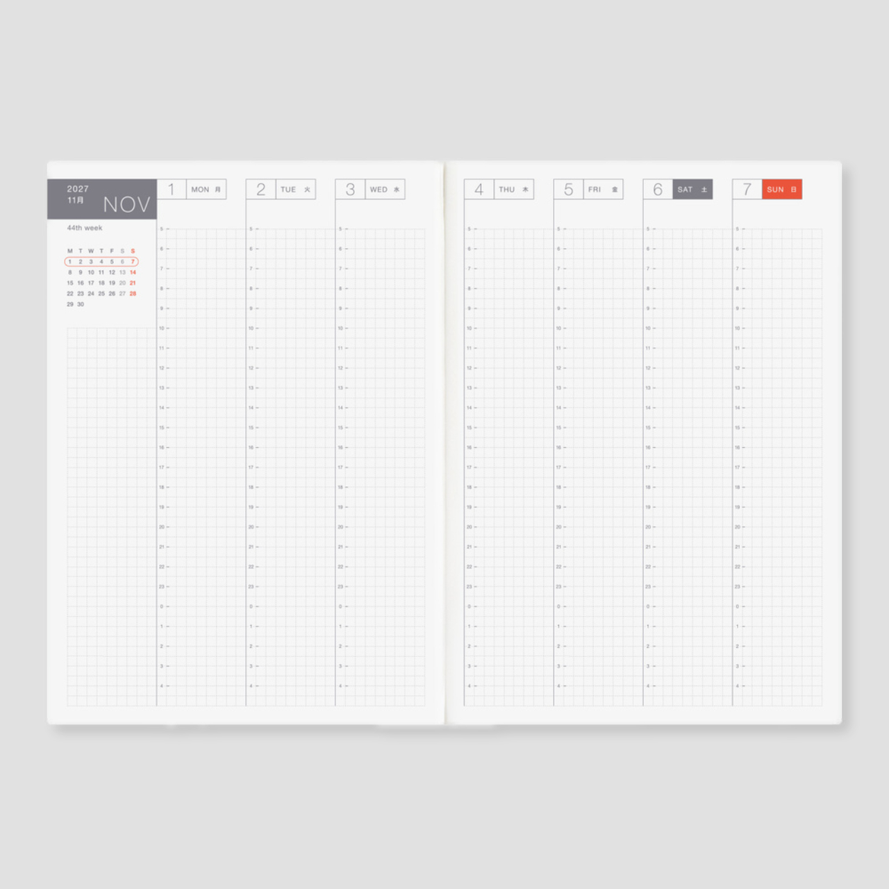 Hobonichi Planner Techo 2027 Cousin Book (A5, eng.)