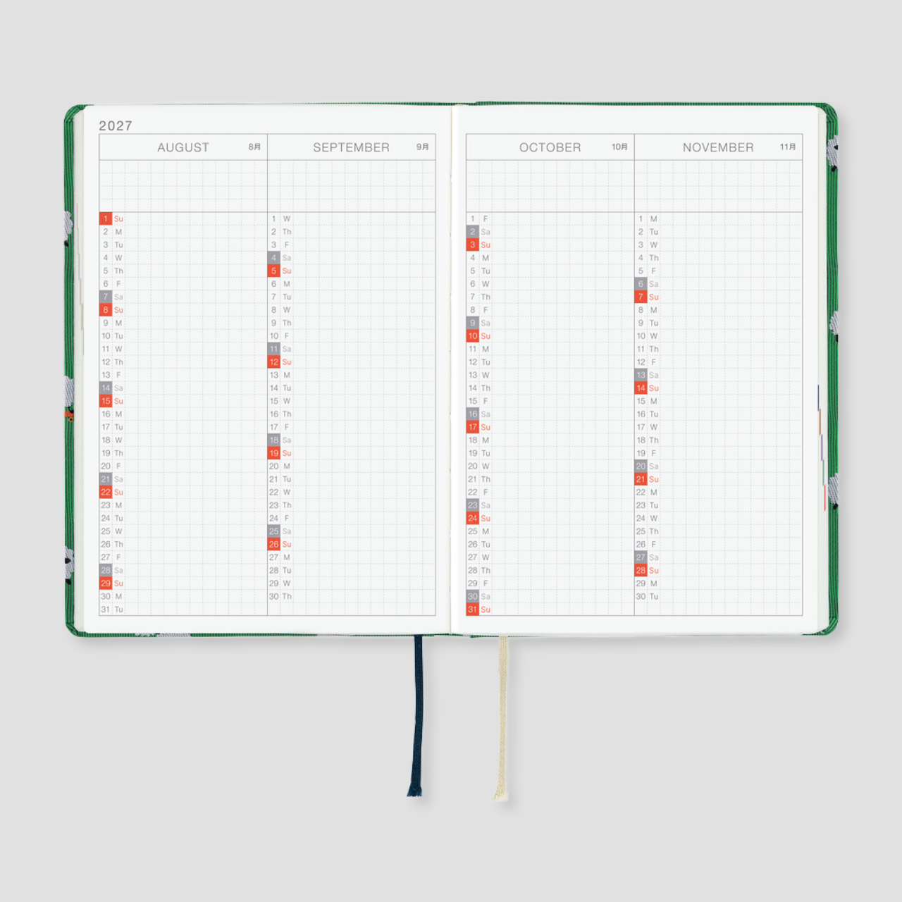 Hobonichi Planner 2027 HON Bow & Tie: Sheep Sheep Sheep (A6, eng.)