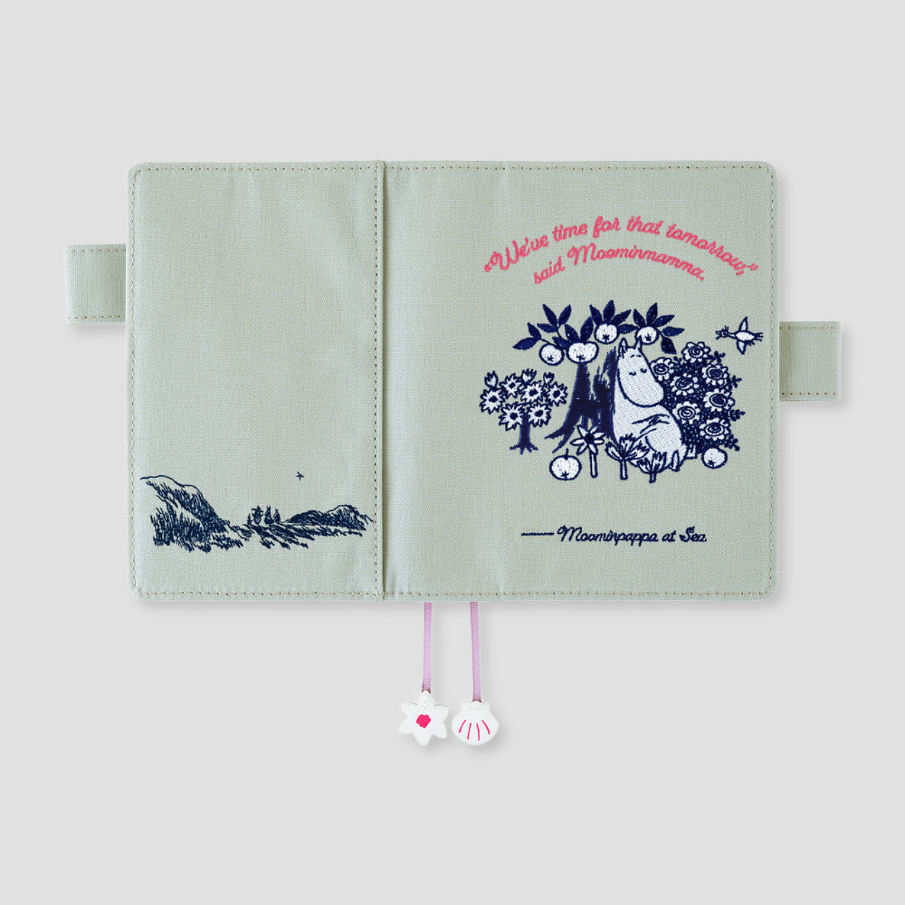 Hobonichi Cover Moomin: My Yard - Pale Mint (A6)