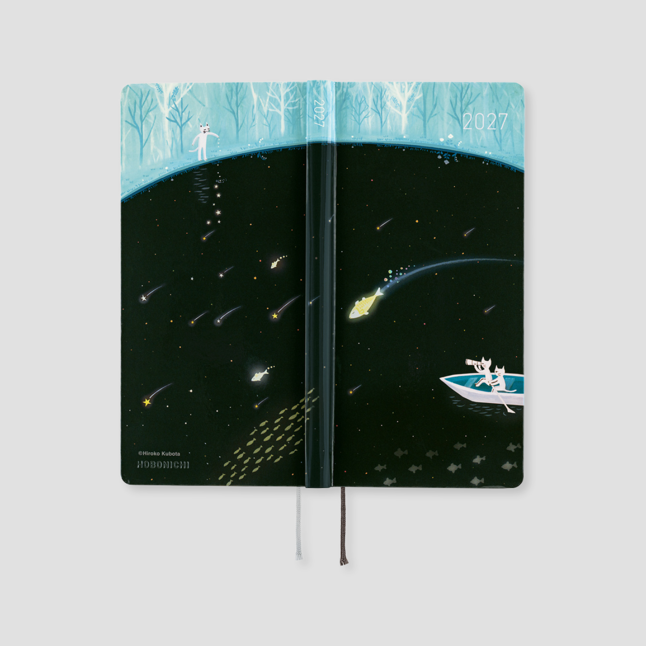Hobonichi Taschenplaner 2027 Weeks Hiroko Kubota: Meteor Shower in the Light Blue Forest (engl.)