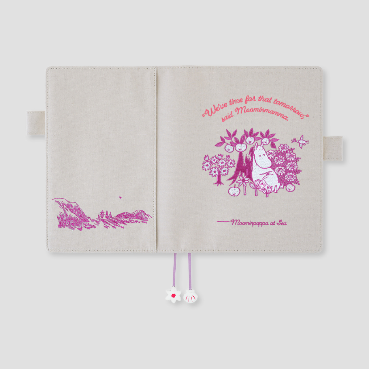 Hobonichi Cover Moomin: My Yard - Pink Grey (A5)