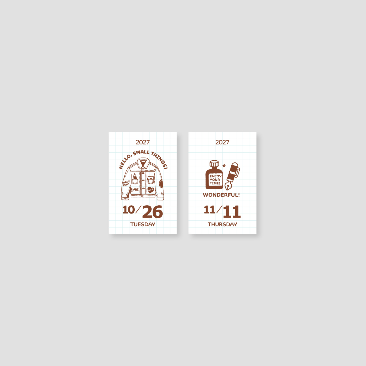 NKcalendar Mini Daily Planner 2027 Eric