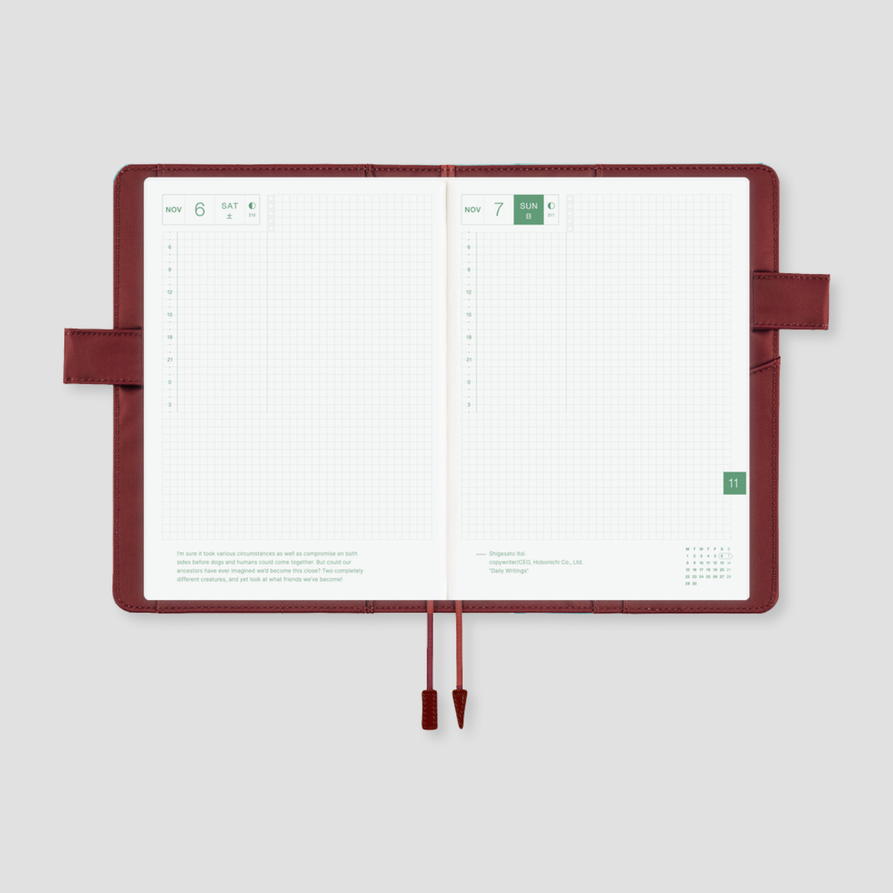 Hobonichi Cover Colours: Misty Cedar (A5)