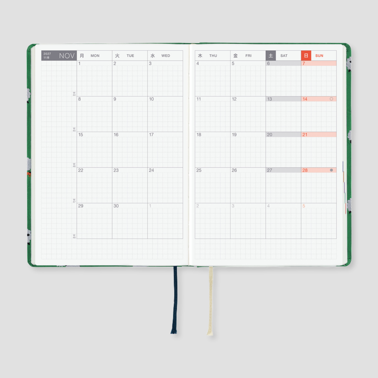 Hobonichi Planner 2027 HON Bow & Tie: Sheep Sheep Sheep (A5, eng.)