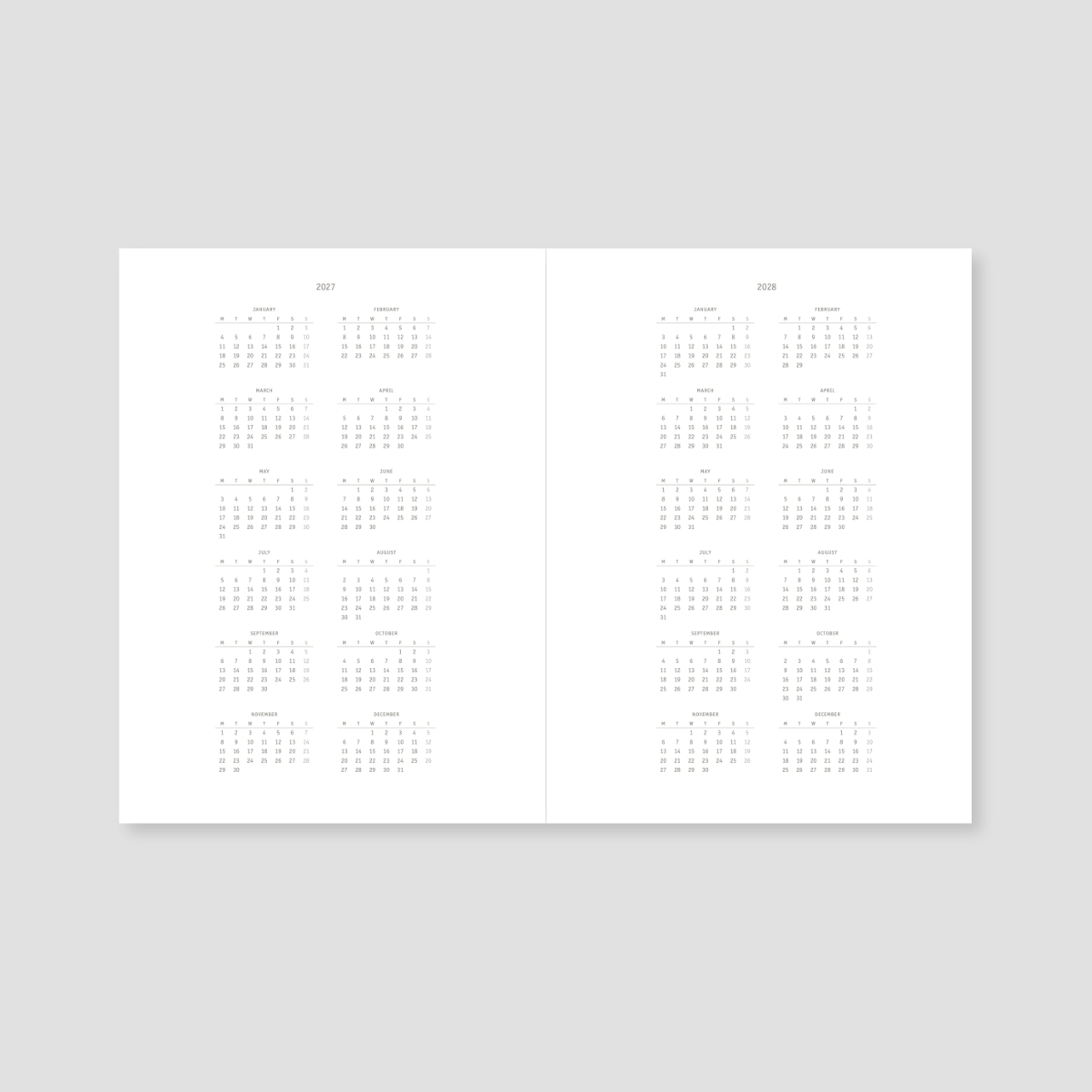 Papierniczeni Planner 2027 Klasyk tomat