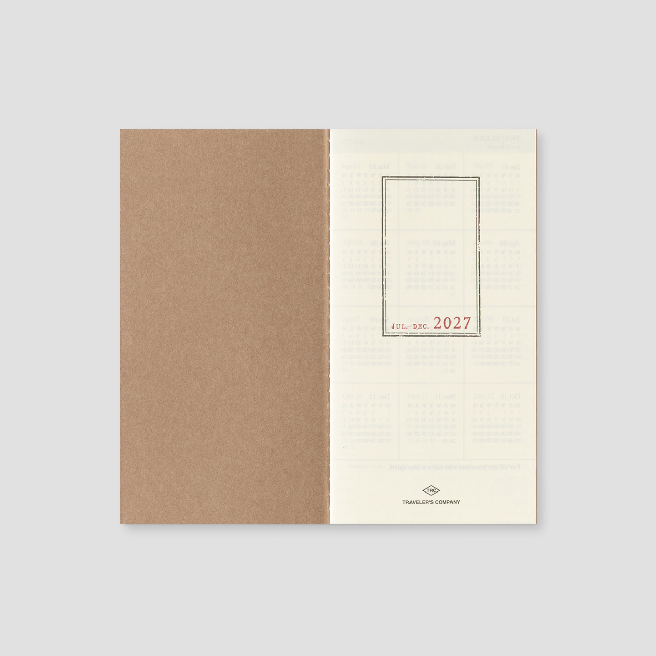 Traveler's Notebook Regular 2027 Wochenkalender vertikal