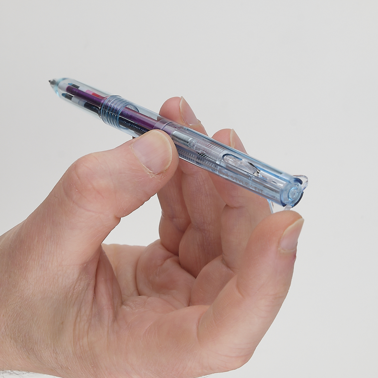 Uni Empty Multi-Pen for 3 Style Fit Refills transparent light blue