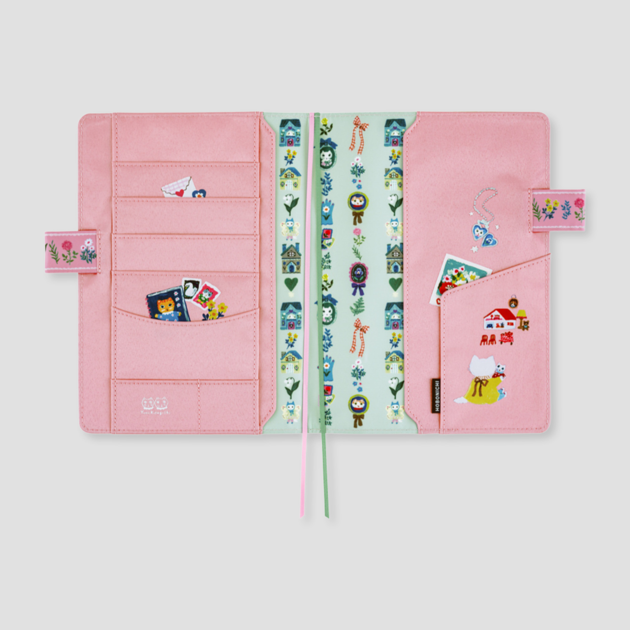 Hobonichi Cover Yumi Kitagishi: White Cat Village (A5)