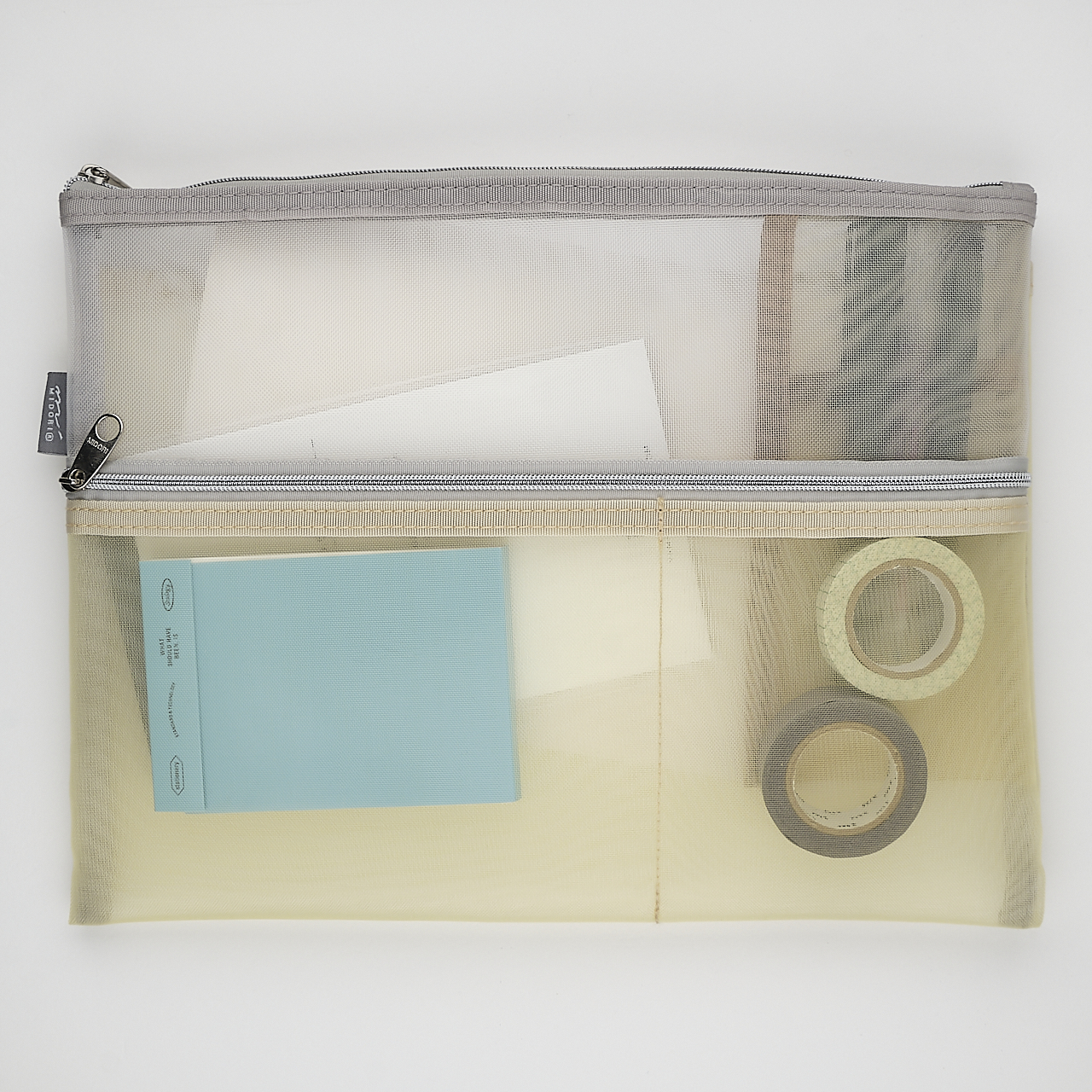 Midori Pen & Tool Pouch Mesh beige (B5)