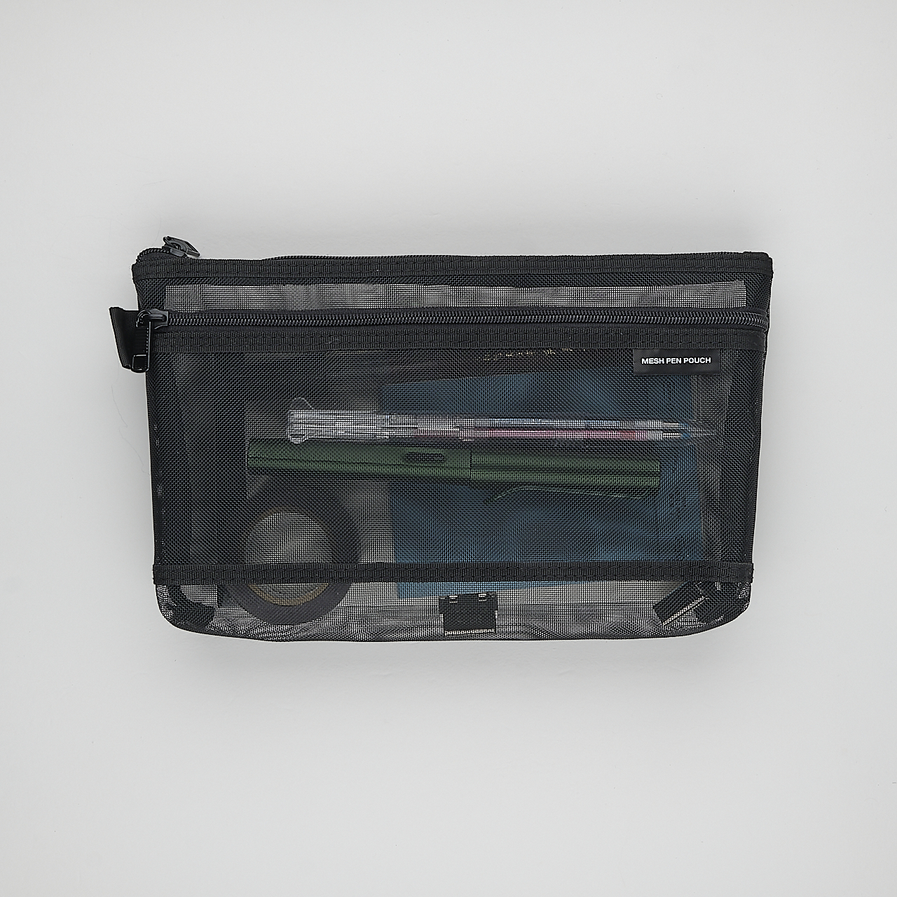 Midori Mäppchen Mesh Pen Pouch schwarz