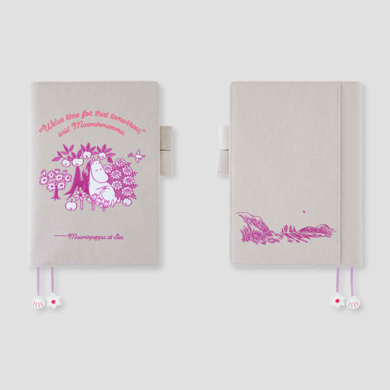 Hobonichi Cover Moomin: My Yard - Pink Grey (A5)