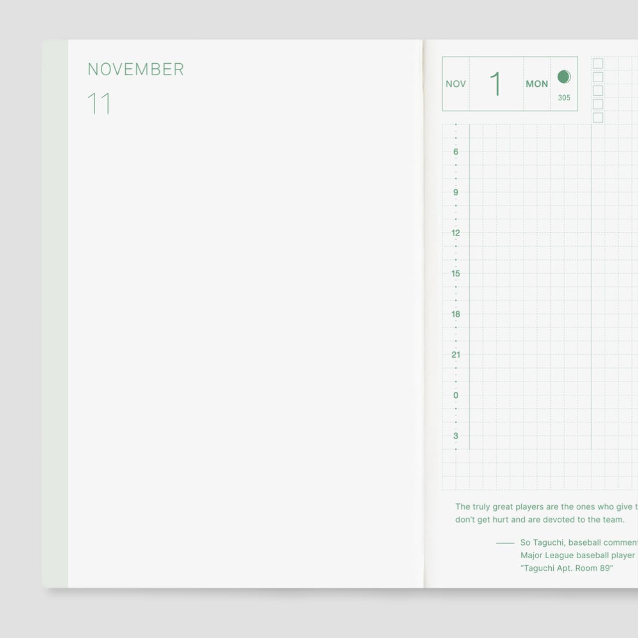 Hobonichi Planner Techo 2027 Original Book (A6, eng.)