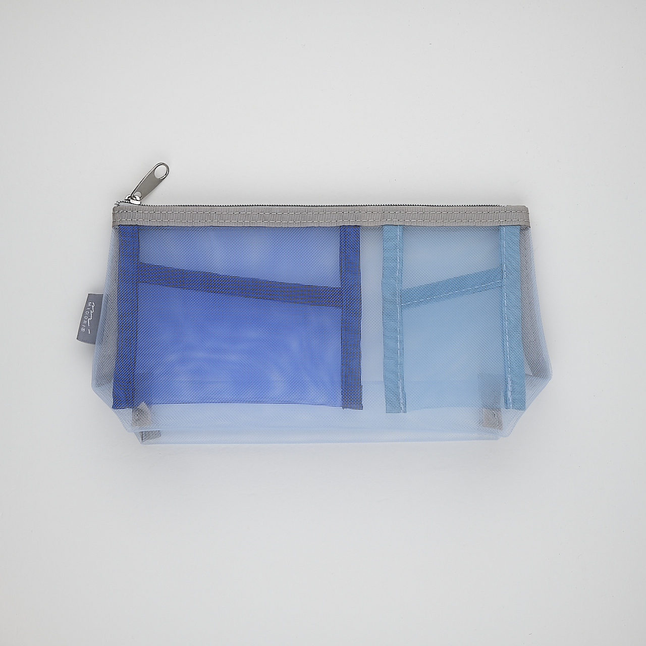 Midori Pen & Tool Pouch Mesh with gusset blue