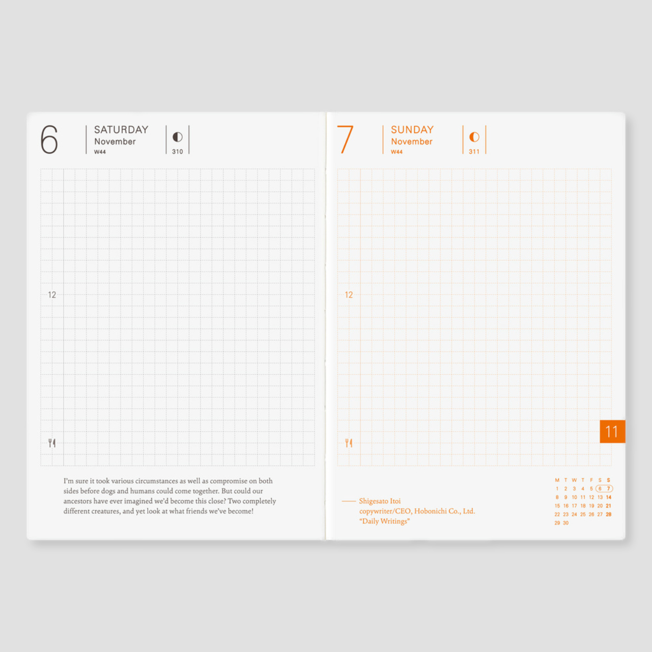 Hobonichi Planner Techo 2027 Planner Book (A6, eng.)
