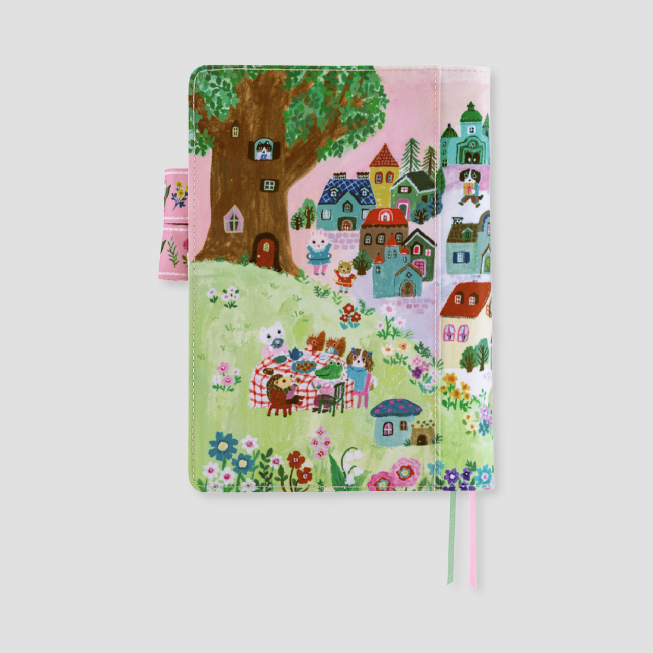 Hobonichi Cover Yumi Kitagishi: White Cat Village (A5)
