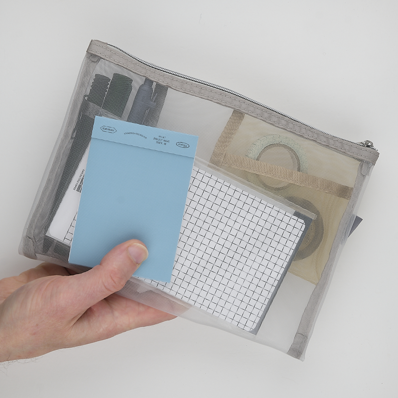 Midori Pen & Tool Pouch Mesh gray (B6)