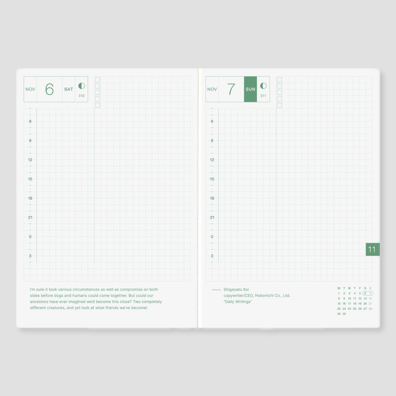 Hobonichi Planner Techo 2027 Original Book (A6, eng.)