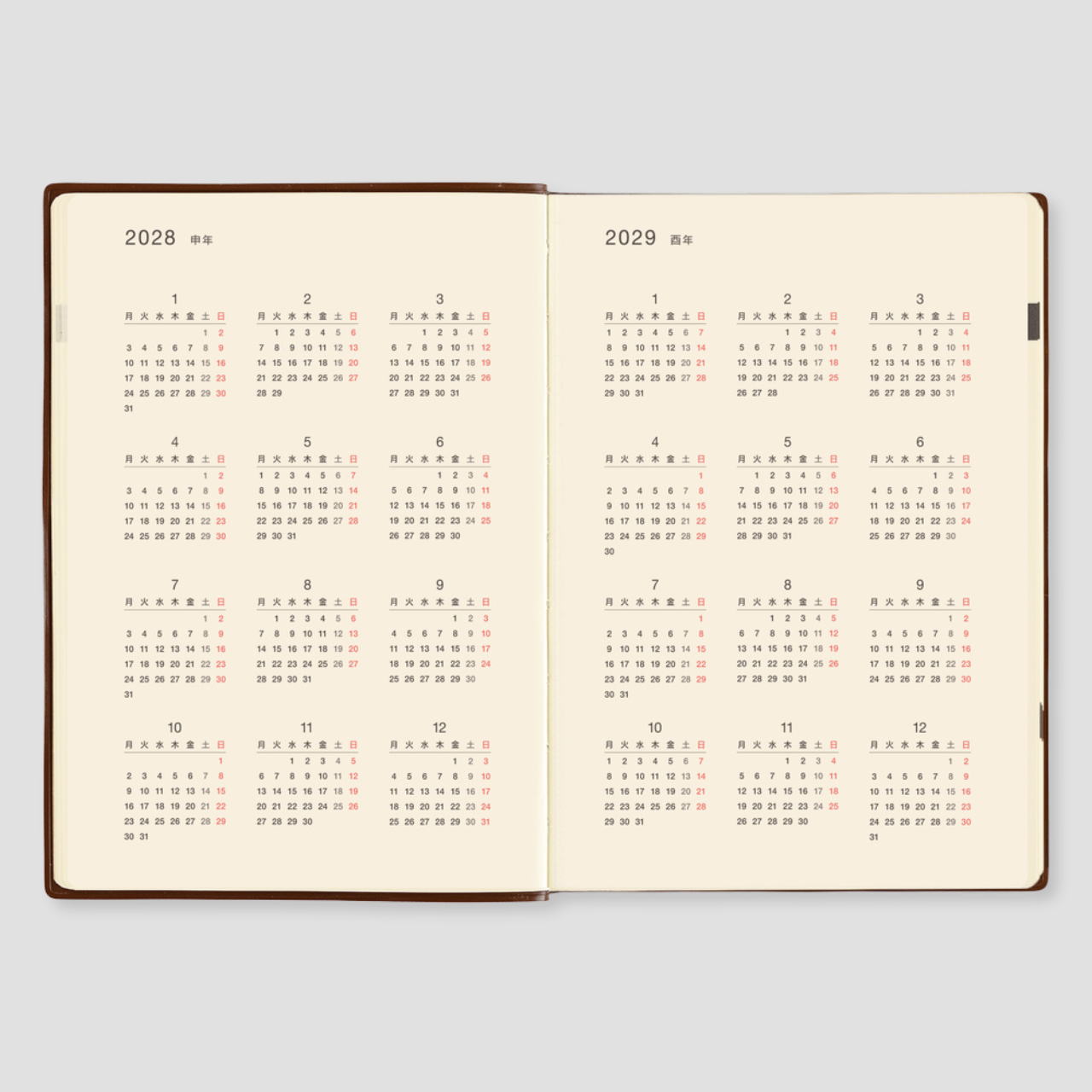 Hobonichi 5-Year Techo Japanese Book (2027-2031, A5, jap.)