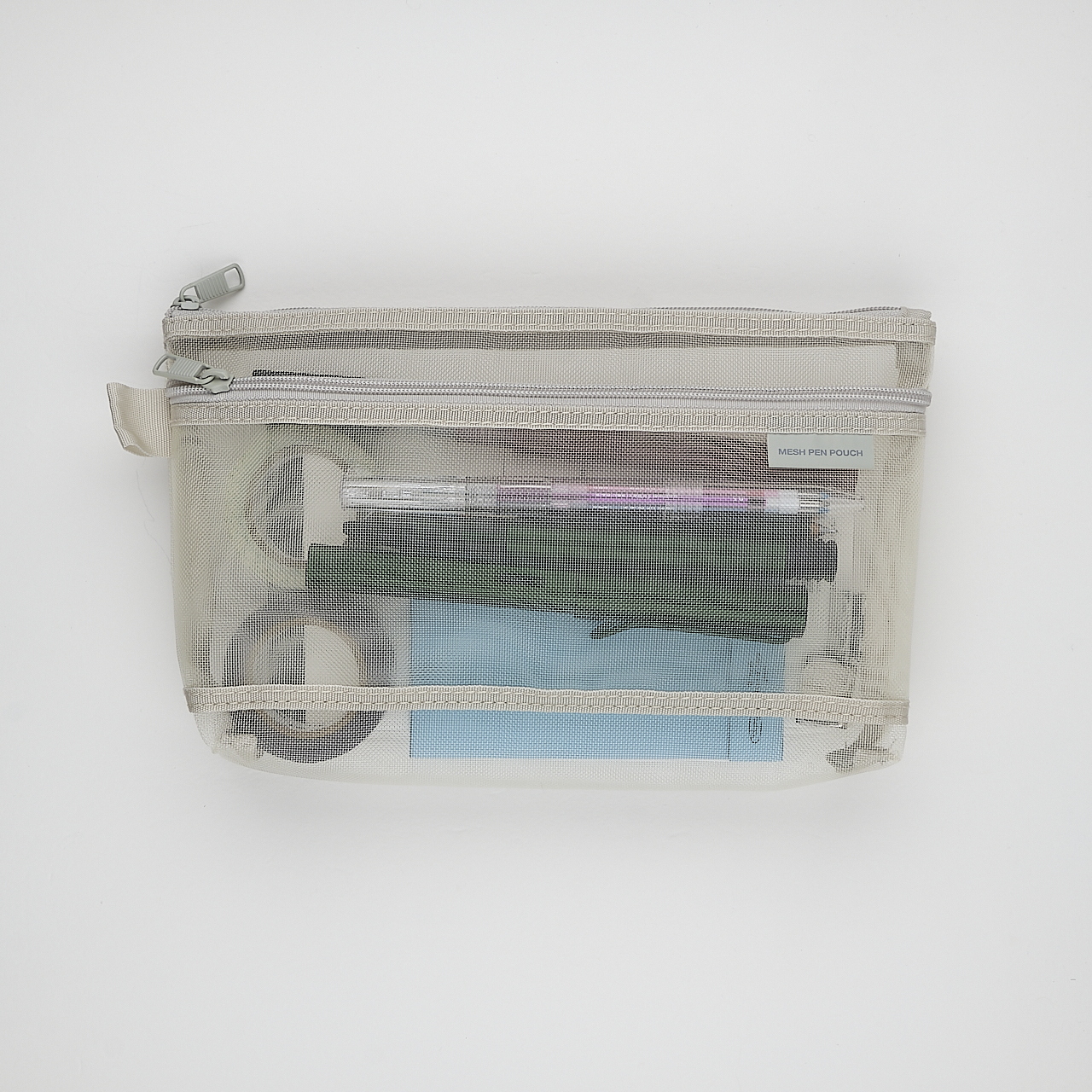 Midori Mäppchen Mesh Pen Pouch grau