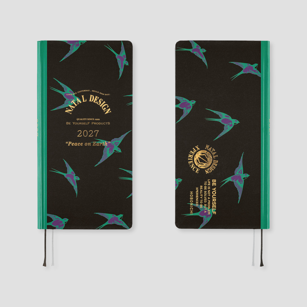 Hobonichi Taschenplaner 2027 Weeks Natal Design: Lucky Swallow (engl.)