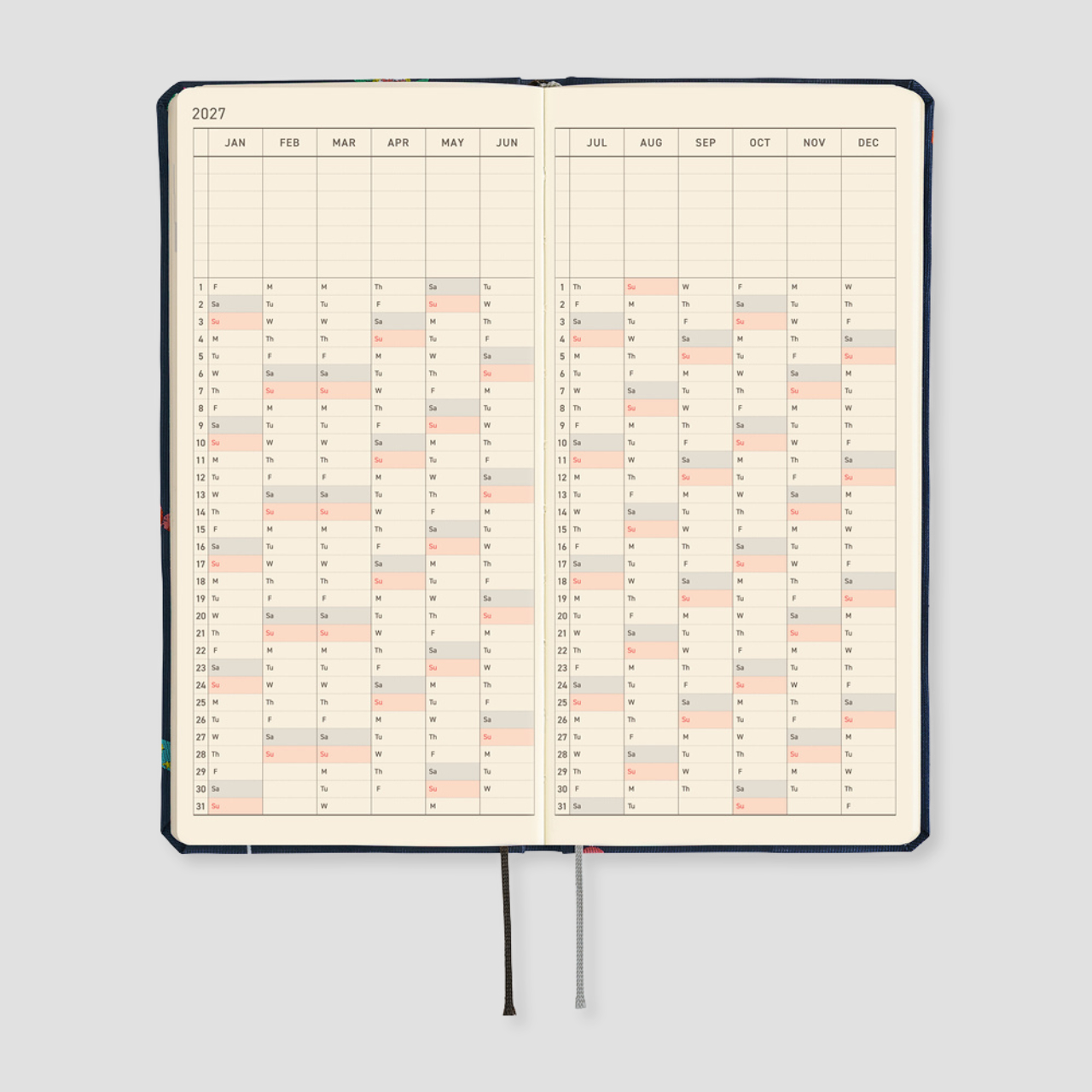 Hobonichi Taschenplaner 2027 Weeks Bow & Tie: Candy Dream (engl.)