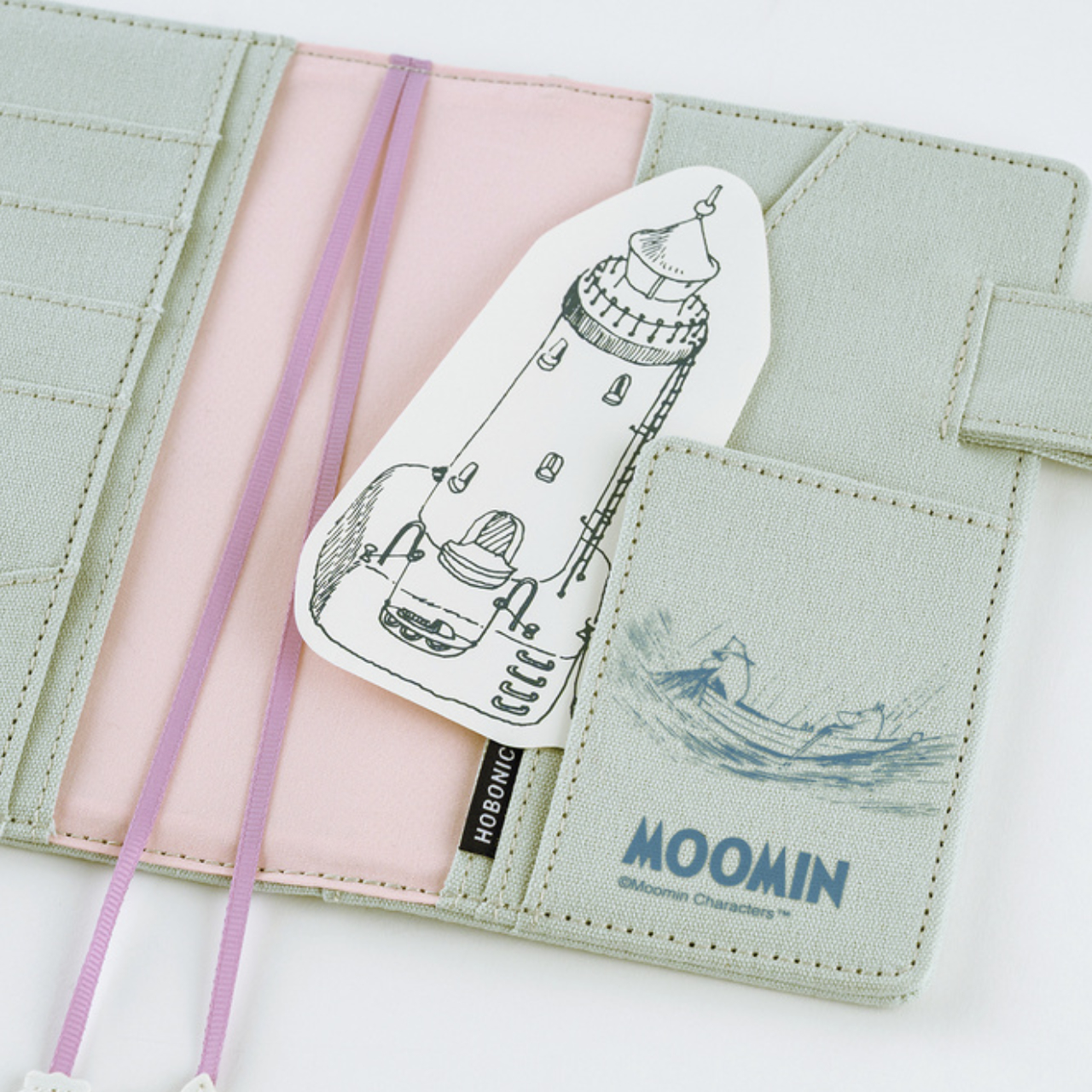 Hobonichi Cover Moomin: My Yard - Pale Mint (A6)