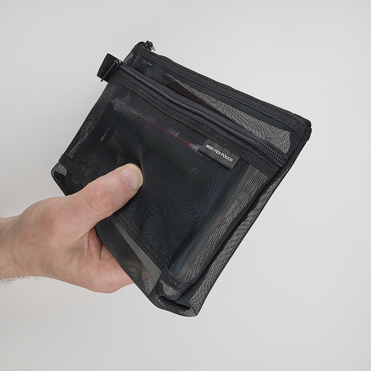Midori Mäppchen Mesh Pen Pouch schwarz