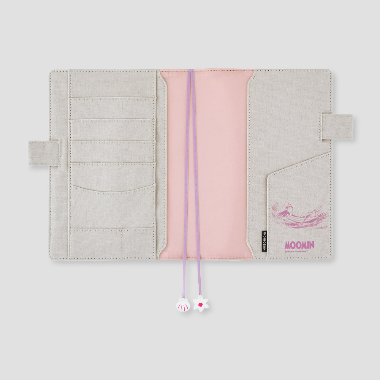Hobonichi Cover Moomin: My Yard - Pink Grey (A5)