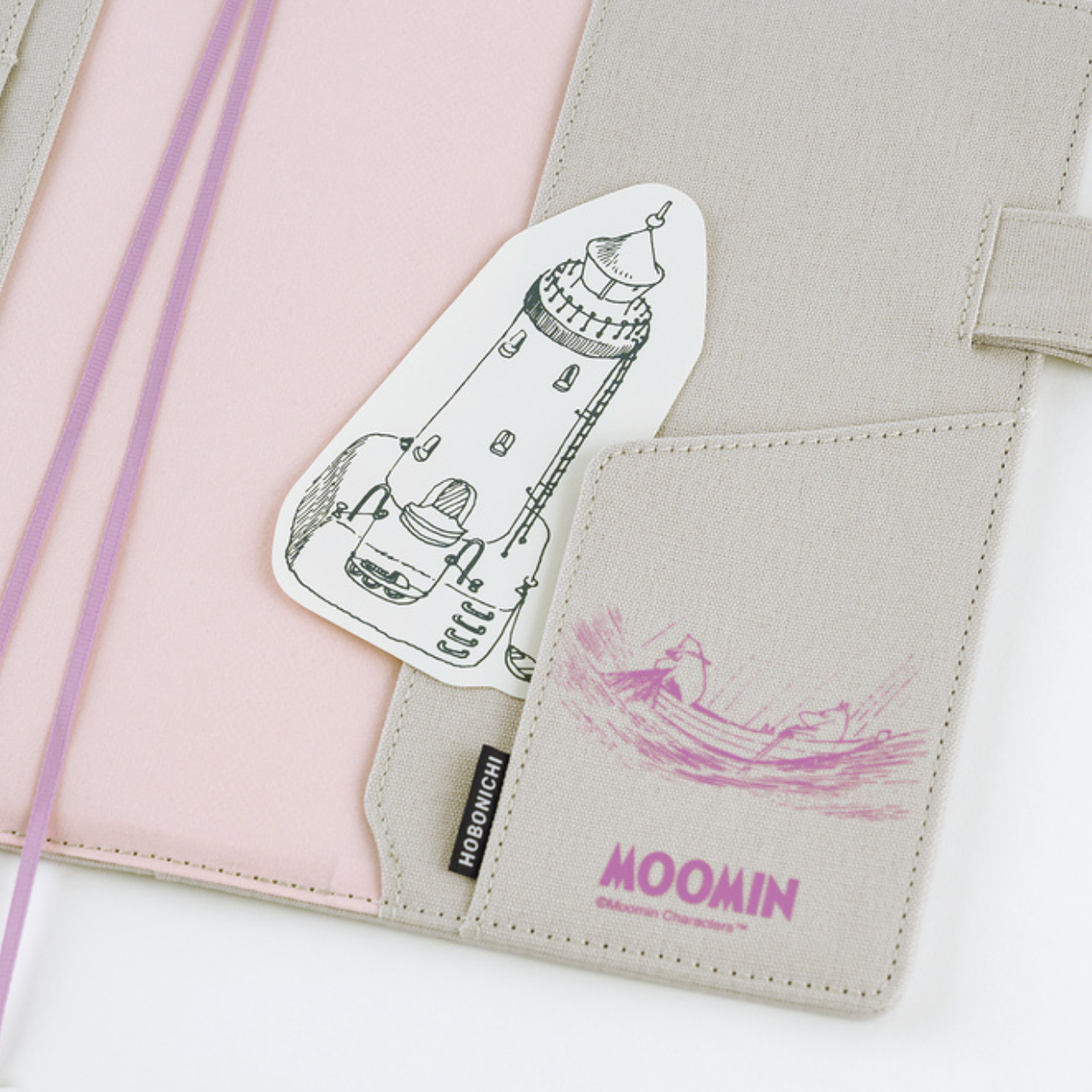 Hobonichi Cover Moomin: My Yard - Pink Grey (A5)