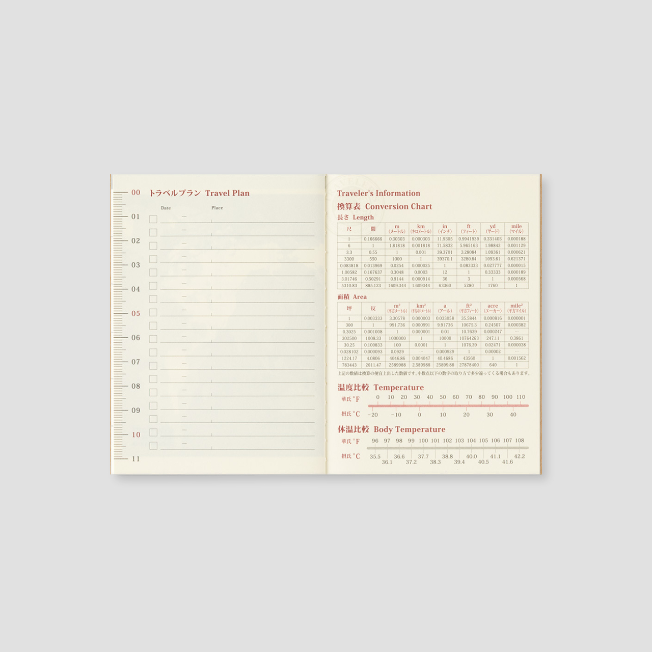 Traveler's Notebook Passport 2027 Monatskalender