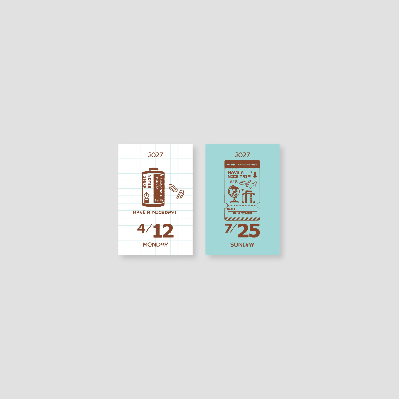 NKcalendar Mini Daily Planner 2027 Eric